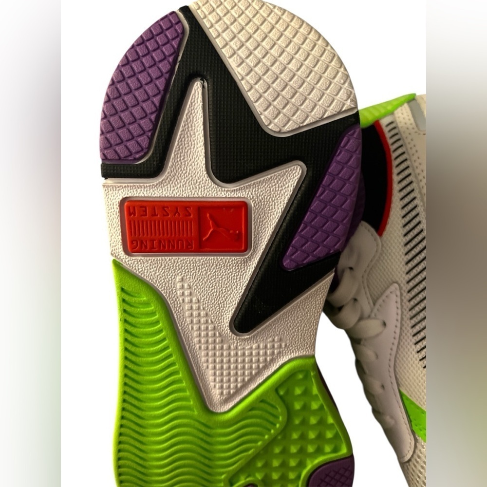 Originals Puma RS-X White with Green and Purple Accents NWB/7C - Jr.NWT. - Picture 9 of 12